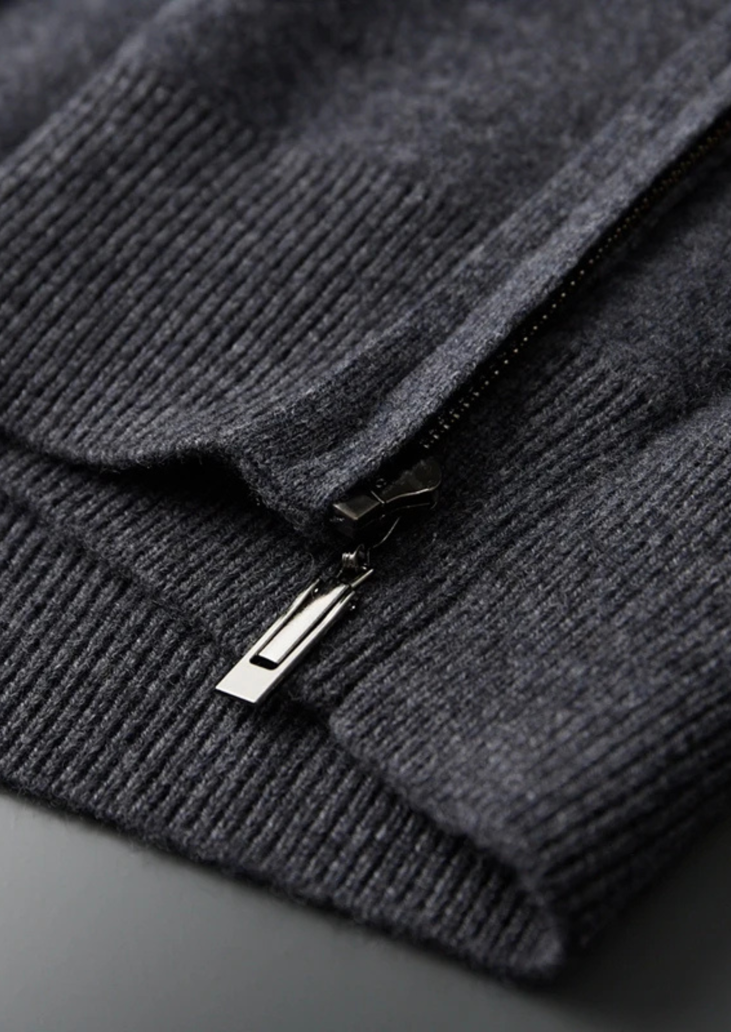 House of Whitmore | Hooded Zip-Up Knit Sweater