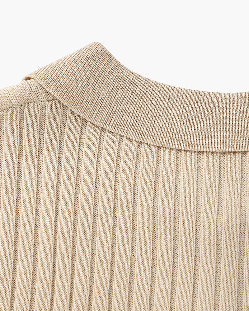 House of Whitmore | Cotton-Blend V-Neck Polo Shirt