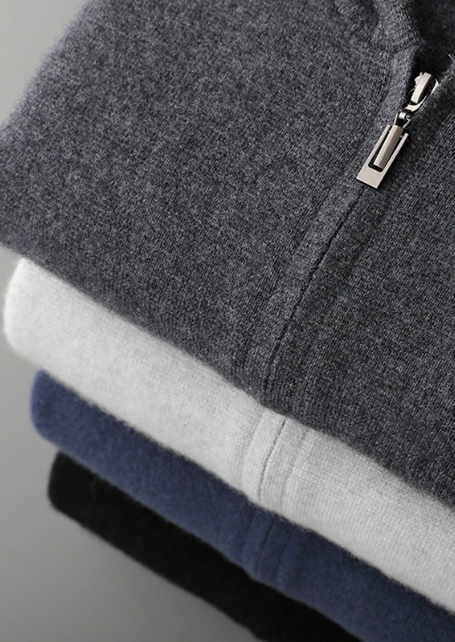 House of Whitmore | Hooded Zip-Up Knit Sweater