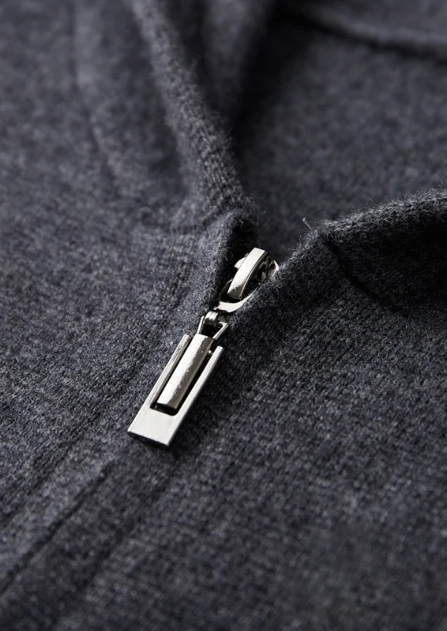 House of Whitmore | Hooded Zip-Up Knit Sweater