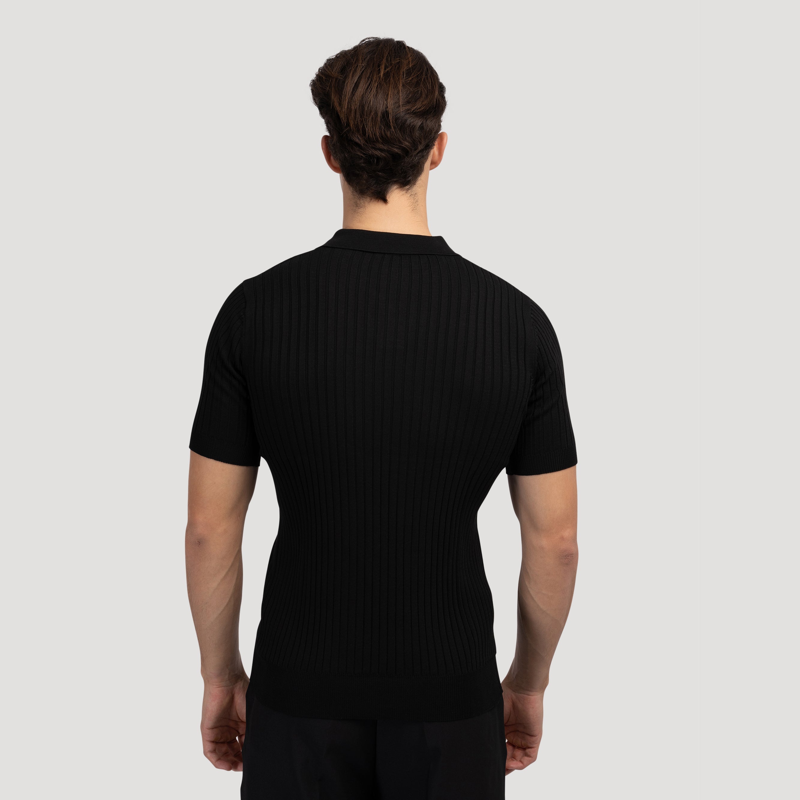 House of Whitmore | Cotton-Blend V-Neck Polo Shirt