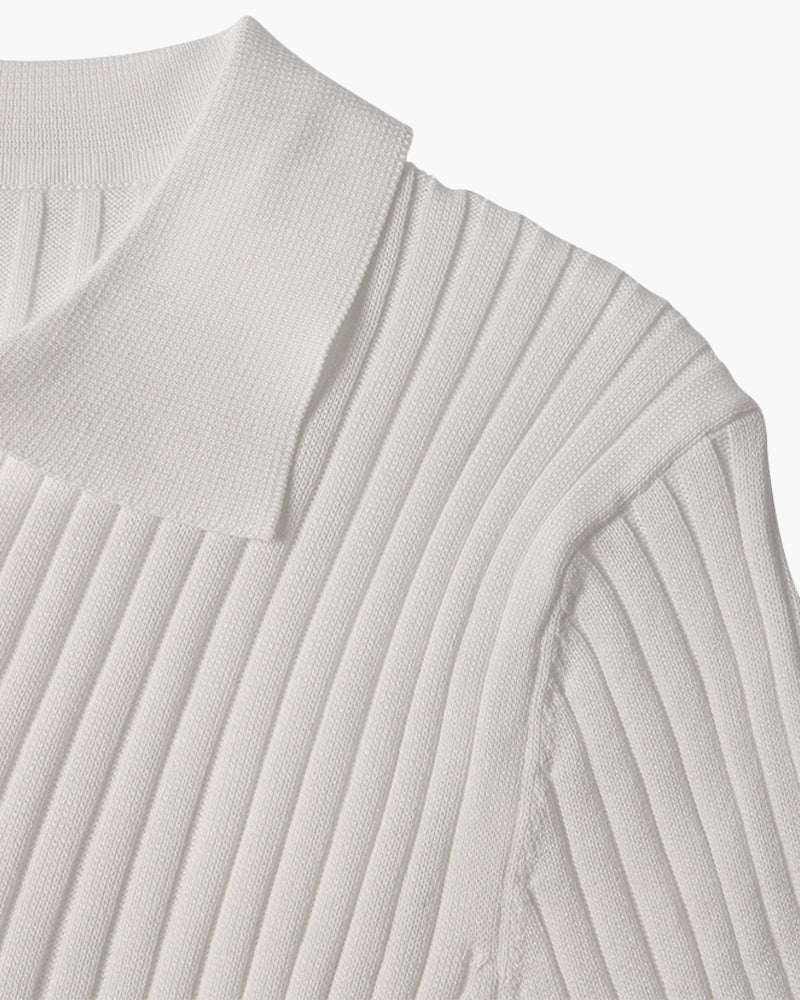 House of Whitmore | Cotton-Blend V-Neck Polo Shirt