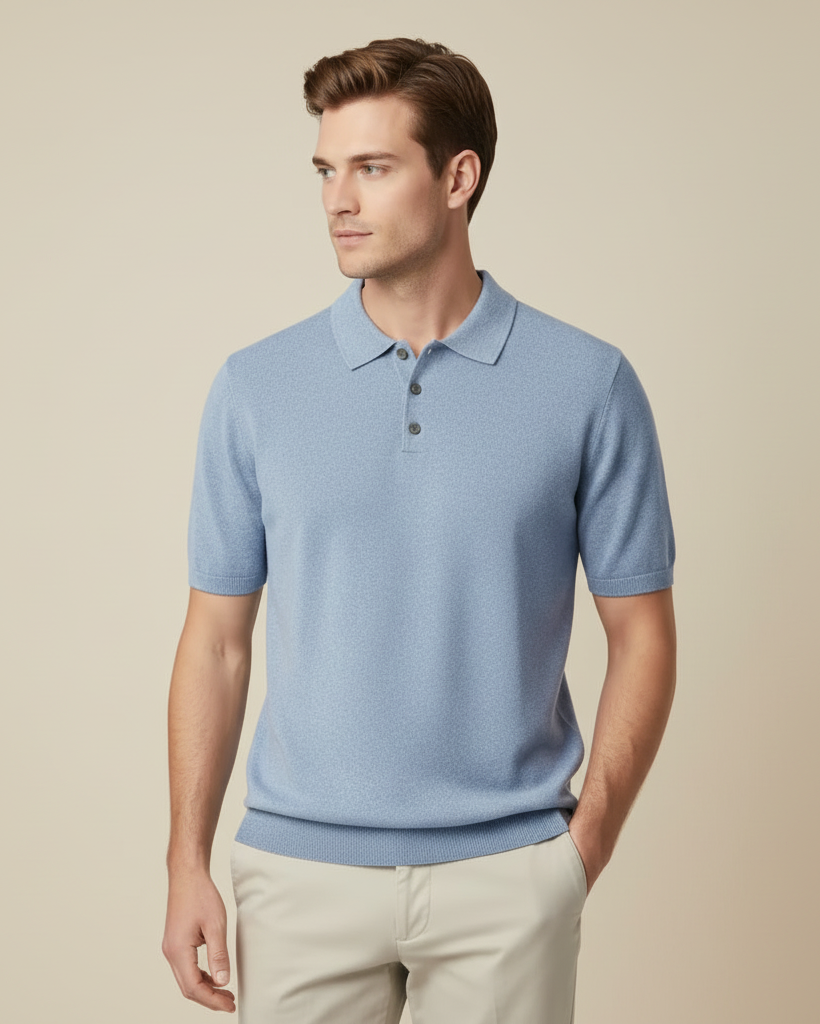 House of Whitmore | Fine Knit Polo Shirt