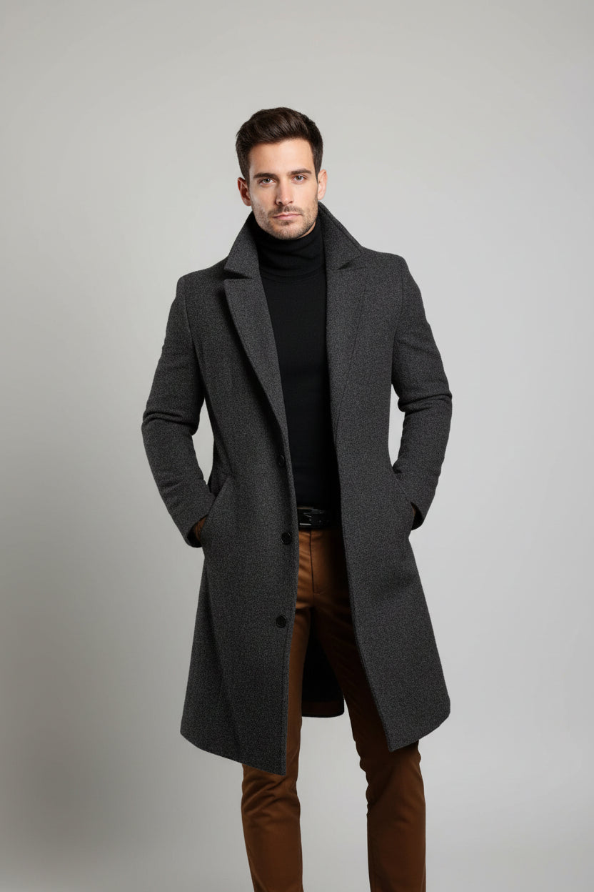 House of Whitmore | Long Wool Blend Overcoat